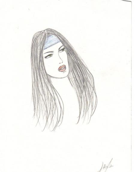 Jeune fille aux cheveux longs!